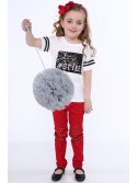 T-shirt with sequin application, white NDZ8613 - Online store - Boutique